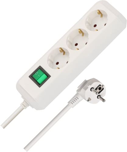 BRENNENSTUHL Steckdosenleiste Eco Line 16 A 250 V Steckd.3 m.Schalter 1,5m H05VV-F 3x1,5 mm²