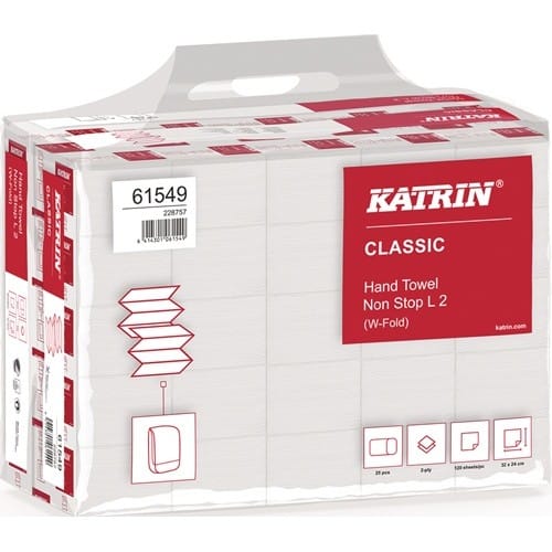 ELOS Falthandtuch Katrin Classic L 2 2-lag.weiß L.ca.240mm xB.ca.320mm 3000 Tücher/KT