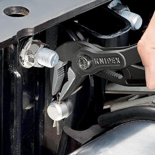 KNIPEX Wasserpumpenzange Cobra® ES L.250mm Spann-W.40mm grau atram.pol.