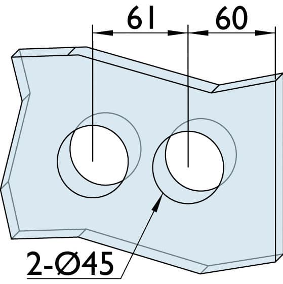 HERMAT Ganzglas Gegenkasten VENEZIA 6014.GK, Edelstahl