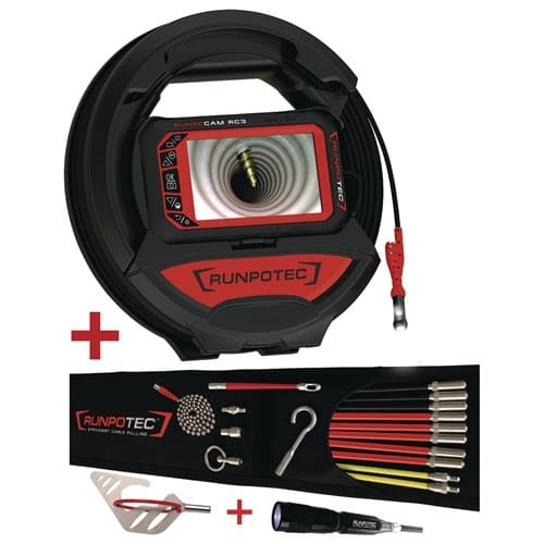 RUNPOTEC Rohrkamera RC 3 Kabel-L.15m Kamerakopf-D.13mm RUNPOTEC