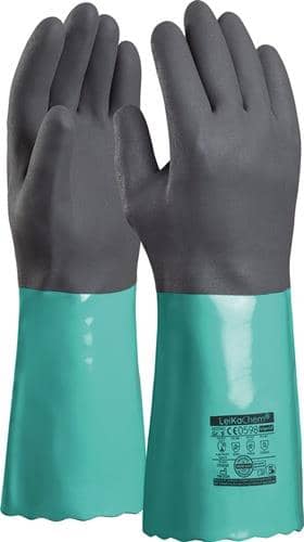LEIPOLD Chemiehandschuh LeiKaChem® 1342 Gr.10 grün EN 388,EN 407,EN 374 PSA III LEIPOLD