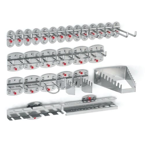 RASTERPLAN Werkzg.h.28-tlg.14 Haken/6 Doppelhaken/8 div.Hal.RASTERPLAN