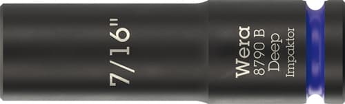 WERA Steckschlüsseleinsatz 8790 B Impaktor Deep 3/8 Zoll 7/16 Zoll L.63mm WERA