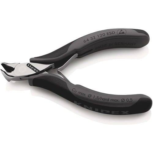 KNIPEX Elektronikvornschn.L.120mm Form 3 Facette ja,kleine spiegelpol.