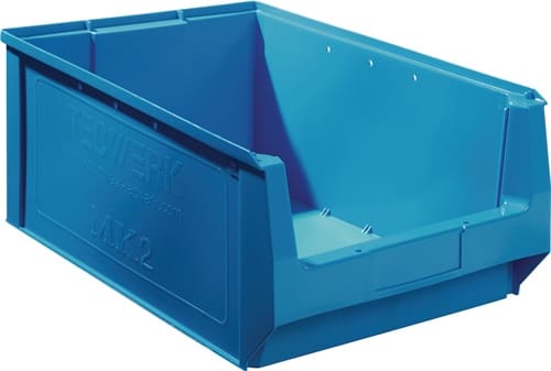 TECWERK Sichtlagerkasten L500/450xB310xH200mm PE blau TECWERK