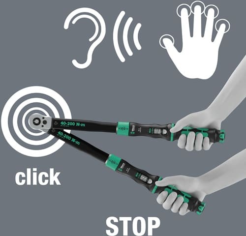WERA Drehmomentschlüssel Click-Torque Lock C 3 R/L 1/2 Zoll 40-200 Nm WERA