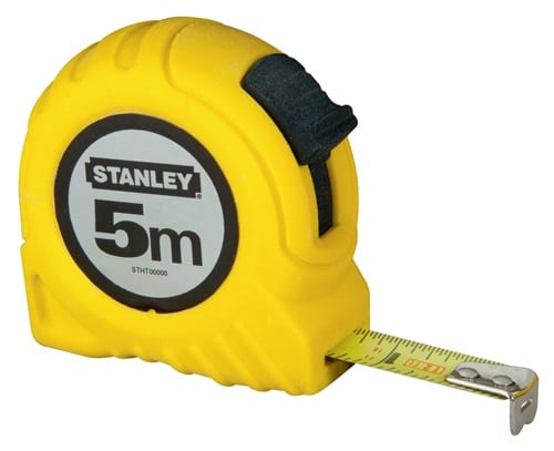 STANLEY Taschenrollbandmaß L.5m B.19mm mm/cm EG II Ku.Gürtelclip STANLEY