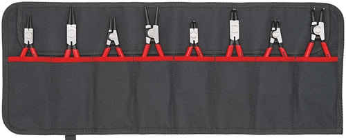 KNIPEX Sicherungsringzangensatz Version1 8-tlg.in Rolltasche 10-60mm KNIPEX