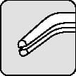 TECWERK Flachrundzange L.200mm 40Grad gew.Mehrkomp.-Hüllen TECWERK