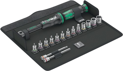 WERA Drehmomentschlüsselset Bicycle Set Torque 1 16-tlg.2,5-25 Nm 1/4 Zoll WERA