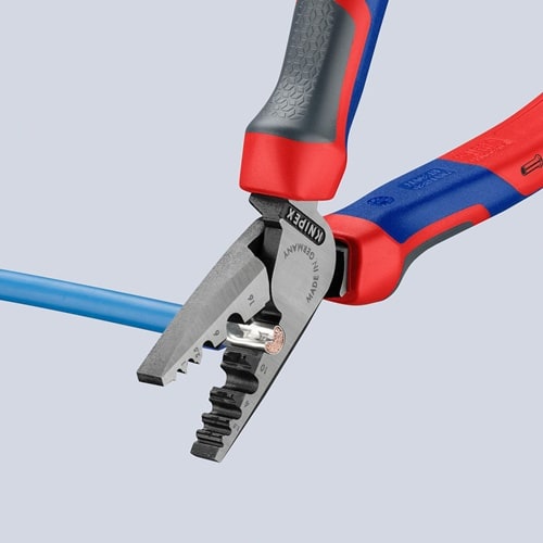 KNIPEX Aderendhülsenzange Gesamt-L.180mm 0,25-16,0 (AWG 23-5) mm² pol.Mehrkomp.-Hüllen
