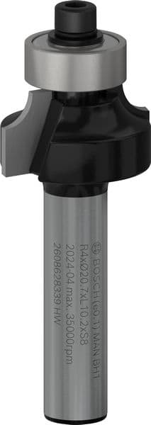BOSCH Abrundfräser Standard for Wood, 8 mm, R1 4 mm, L 10,5 mm, G 53 mm