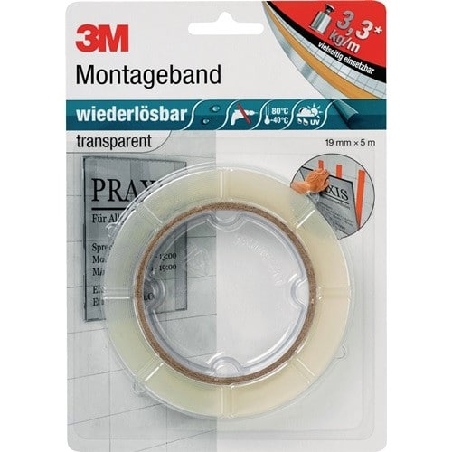 3M Montageband transp.L.5m B.19mm Rl.3M