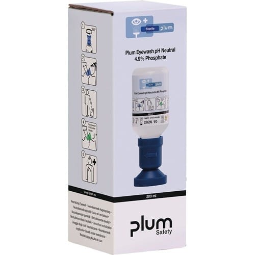 PLUM Augenspülflasche pH Neutral 200ml 3Jahre(ungeöffnete Flasche) DIN EN15154-4 Plum