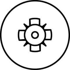 HECO TOPIX-plus 5,0 x 80, Senkkopf mit Kopfbohrung, Pozi-Drive + Kopflochbohrung 2,4 mm, Variables Vollgewinde, verzinkt blau, A3K