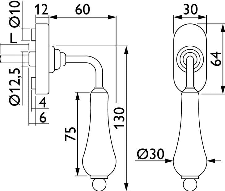 HERMAT Fenstergriff APPIANO 1038.F, Materialkombination