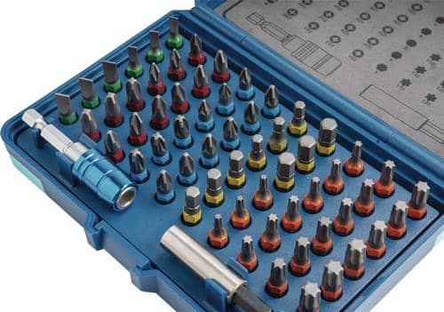 TECWERK Bitsortiment 62-tlg.Schlitz/PH/PZD/TX/6Kt.TECWERK