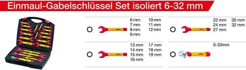 WIHA Einmaul-Gabelschlüssel-Set 5590N 21-tlg.6-32mm WIHA