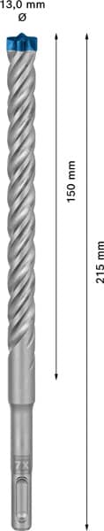 BOSCH EXPERT SDS plus-7X Hammerbohrer, 13 x 150 x 215 mm. Für Bohrhämmer