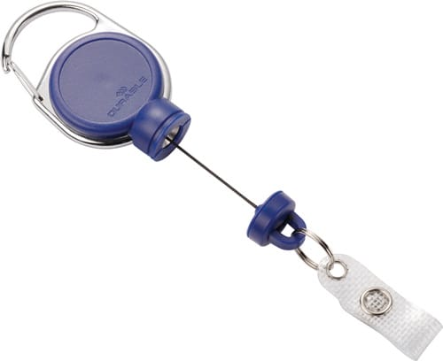 DURABLE Ausweishalter ext.Stark-mit Druckknopfschlaufe Band-L.600mm blau DURABLE