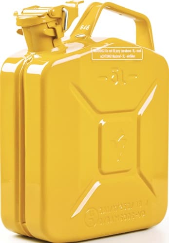 VALPRO Kraftstoffkanister 5l Zinkgelb RAL 1018 Stahlbl.0,9mm L230xB120xH310mm VALPRO