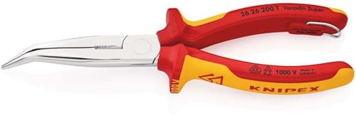 KNIPEX Flachrundzange L.200mm Form 2 40Grad gew.VDE Mehrkomp.-Hüllen KNIPEX