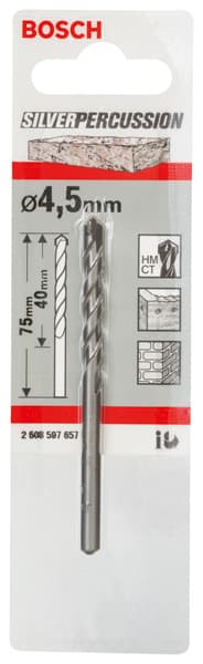 BOSCH Betonbohrer CYL-3, 4,5 x 40 x 75 mm, d 3,8 mm, 1er-Pack