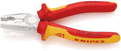KNIPEX Kombizange L.180mm Mehrkomp.-Hüllen verchr.VDE KNIPEX