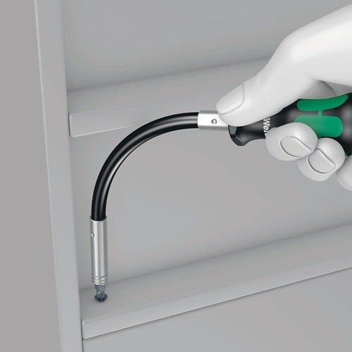WERA Bithandhalter 393 S 1/4 Zoll m.Magnet Klingen-L.173,5mm Kl.flex.3K-Griff WERA