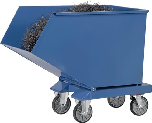 FETRA Muldenkipper Inh.450l L1374xB730xH1072mm brillantblau m.Ablasshahn
