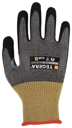 TEGERA Schnittschutzhandschuhe TEGERA® INFINITY 8805 Gr.9 grau/gelb EN 388,EN407 PSA II