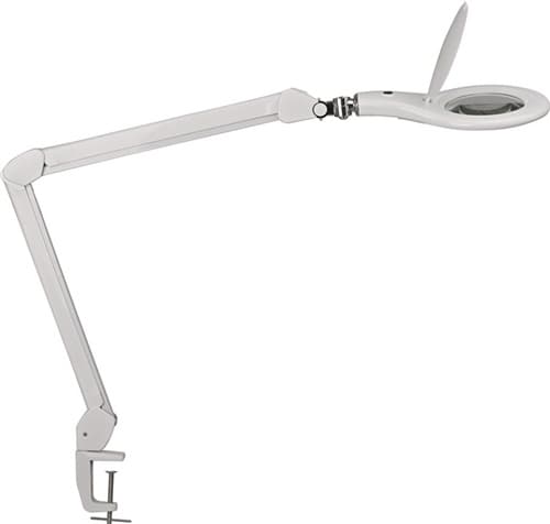 Nordwest LED-Lupenleuchte Glaslinse 127 (5 ″) Tischklemme