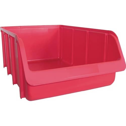 HÜNERSDORFF Sichtlagerkasten L489/422xB312xH184mm PP rot stapelbar HÜNERSDORFF