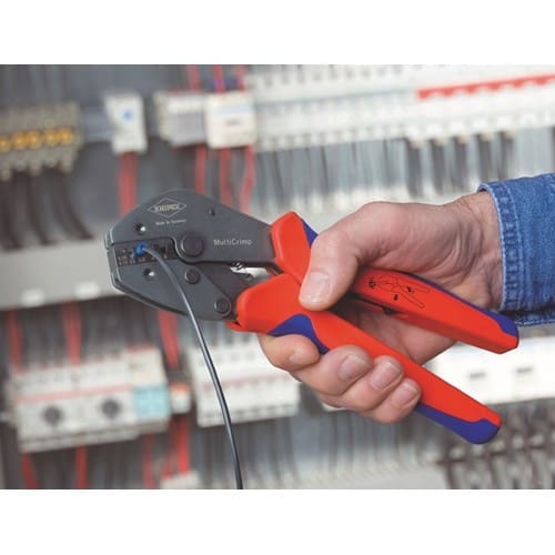 KNIPEX Crimpzange MultiCrimp® L.250mm 5 Wechseleinsätze KNIPEX