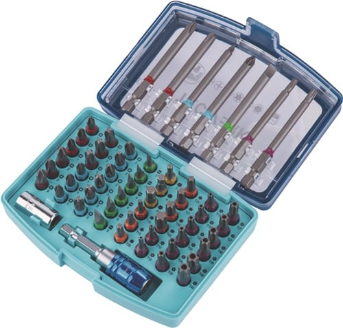 TECWERK Bitsortiment 57-tlg.Schlitz/PH/PZD/TX/TX-BO/6Kt.TECWERK