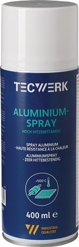 TECWERK Aluminiumspray b.+500GradC hellsilber,glänzend 400ml Spraydose TECWERK