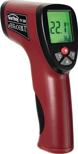 TESTBOY Infrarothermometer TV 329 -50 – +550GradC ±3,0GradC/±3% 2x AA 1,5V TESTBOY
