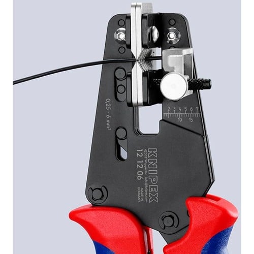 KNIPEX Präzisionsabisolierzange L.195mm 0,14-6 (AWG 26-10)mm² Mehrkomp.-Hüllen KNIPEX