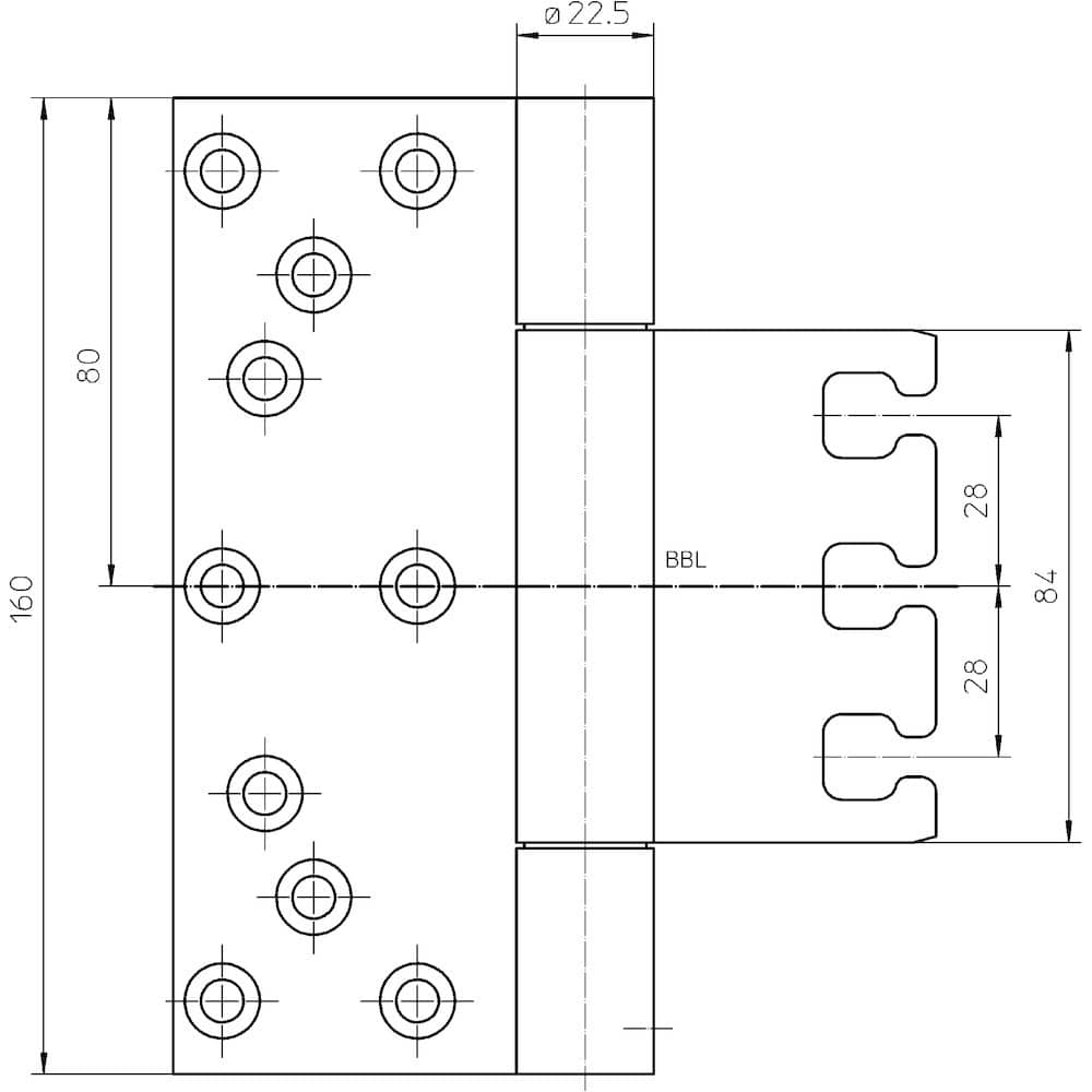 SIMONSWERK Objektband VARIANT® VX 7729/160-4 HA MSTS, tiefschwarz