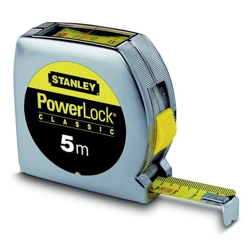 STANLEY Taschenrollbandmaß PowerLock® L.5m B.19mm mm/cm EGII Ku.Sichtfenster SB STANLEY