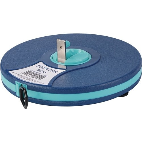 TECWERK Kapselbandmaß L.50m Bandbr.13mm 2 mm/cm EG II ABS Nylon-Fiber TECWERK