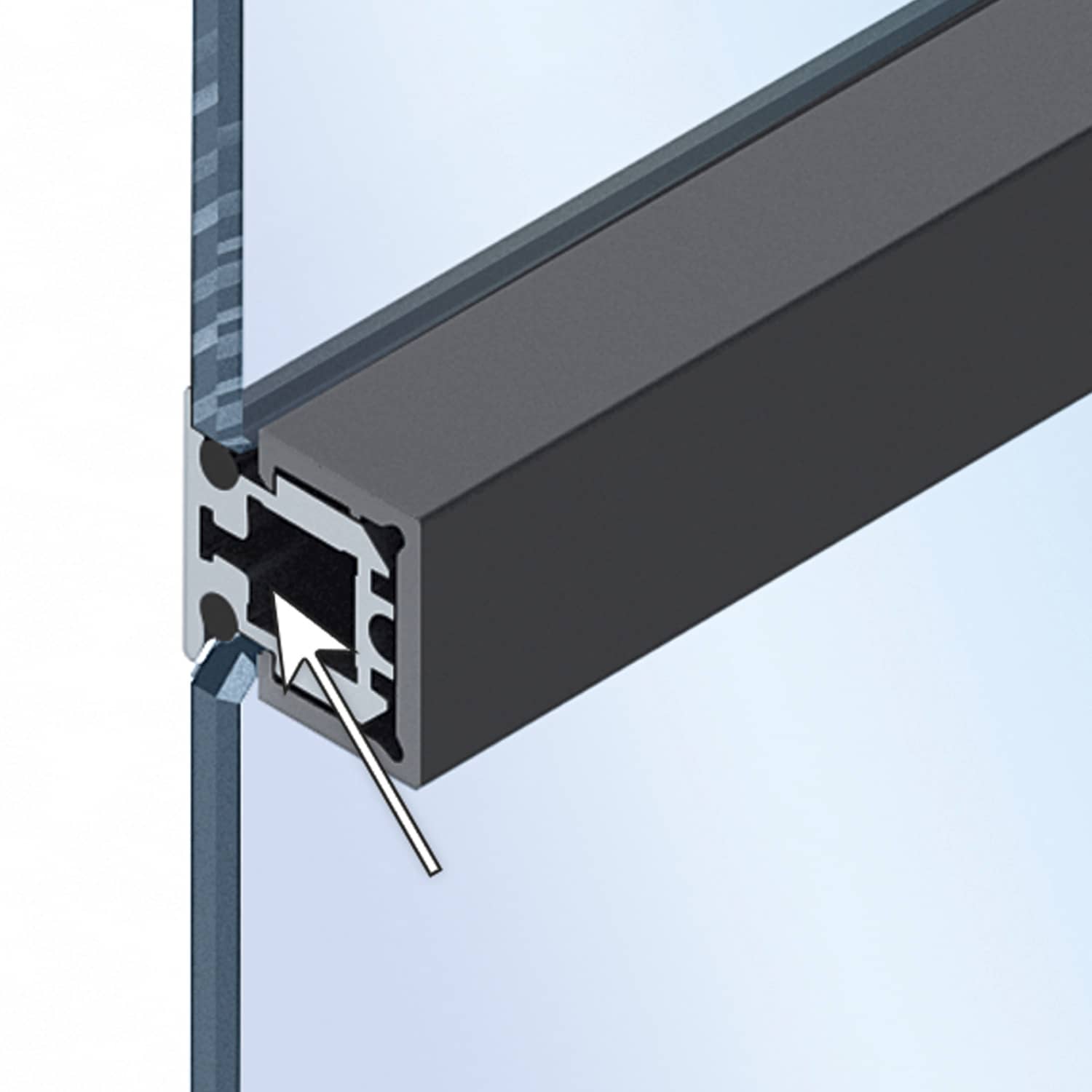 HETTICH Glas-Mittelprofil,