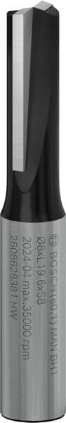 BOSCH Nutfräser Standard for Wood, 8 mm, D1 8 mm, L 20 mm, G 51 mm