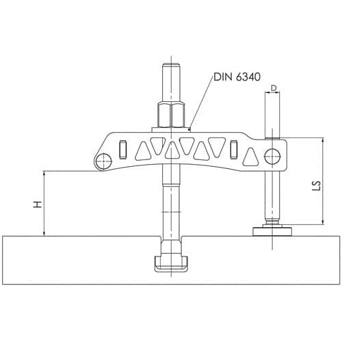 AMF Spanneisen Nr.6311 f.T-Nut 36+42mm L.315mm AMF