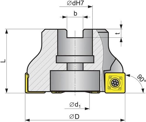 TECWERK Eckfräser D.80mm vern.m.IK Z.6 SDMT 120508 TECWERK