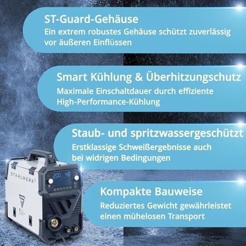 STAHLWERK MIG/MAG-Schweißanlage MIG MAG 200 ST Digital m.Zub.20-200 A gasg.STAHLWERK