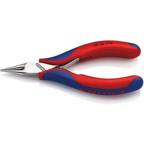 KNIPEX Elektronik-Greifzange Gesamt-L.115mm rundspitze Backen Form 3 Mehrkomp.-Hüllen