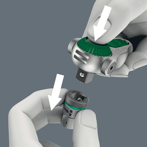 WERA Schwenk- u.U.-Knarre Zyklop Speed 1/4 Zoll Anz.Z.72 L.152mm 2K-Griff WERA