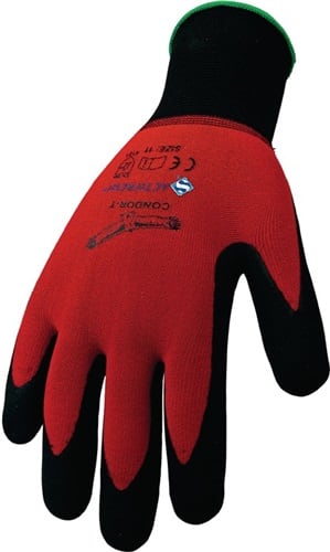 ASATEX Handschuhe Condor Gr.10 rot/schwarz 98% PA/2%EL EN 388,EN 407 PSA II ASATEX